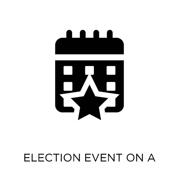 Evento Elettorale Calendario Con Icona Della Stella Evento Elettorale Calendario — Vettoriale Stock