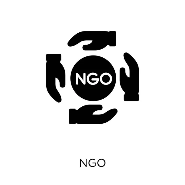 Ngo 来自政治收藏的 Ngo 符号设计 简单的元素向量例证在白色背景 — 图库矢量图片