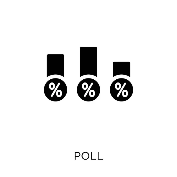 Poll Ikonen Poll Symbol Design Från Politisk Samling Enkelt Element — Stock vektor