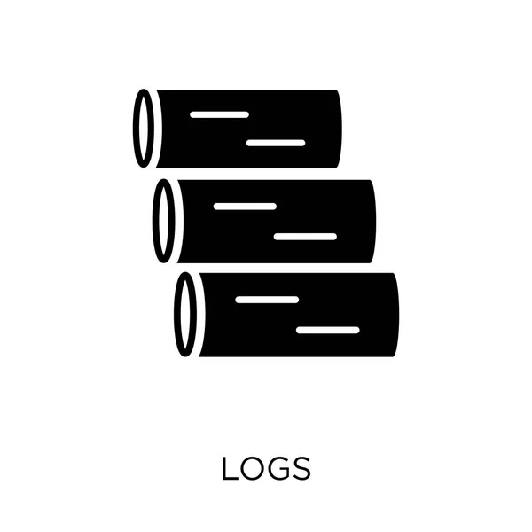 Protokollsymbol Logs Symboldesign Aus Der Winterkollektion Einfache Elementvektorabbildung Auf Weißem — Stockvektor