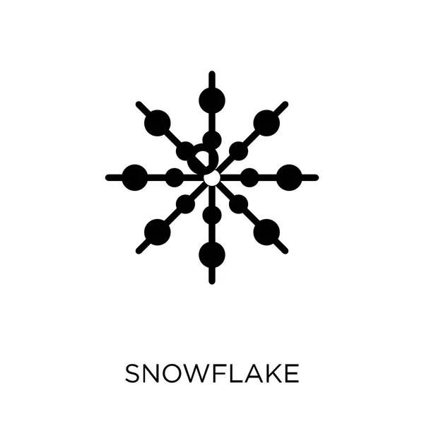Ikona Sněhové Vločky Sněhová Vločka Symbol Design Zimní Kolekce Jednoduchý — Stockový vektor
