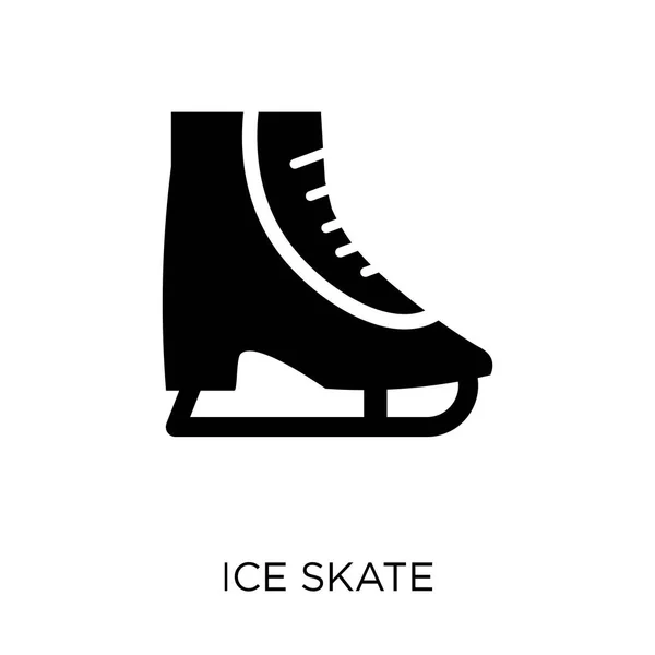 溜冰图标 冰鞋符号设计从冬季收藏 简单的元素向量例证在白色背景 — 图库矢量图片