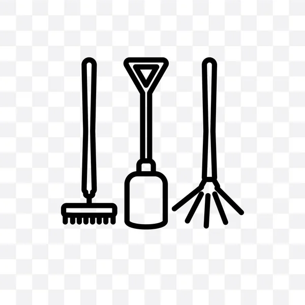 Gardening tools vector linear icon isolated on transparent background, Gardening tools transparency concept can be used for web and mobile
