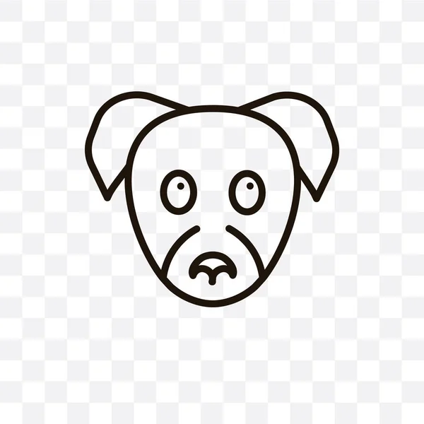 Puppy Vector Linear Icon Isolated Transparent Background Puppy Transparency Concept — Stock Vector