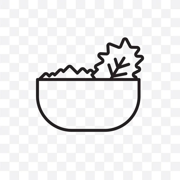 Salade Vector Lineaire Pictogram Geïsoleerd Transparante Achtergrond Salade Transparantie Concept — Stockvector