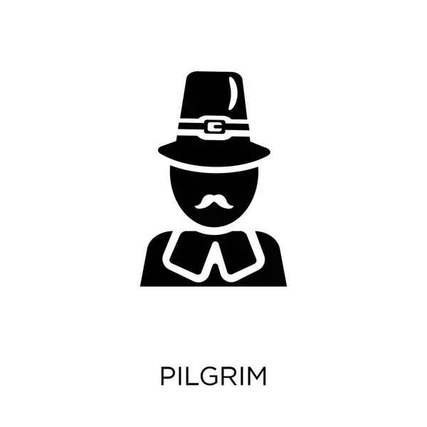 Pilgrim Icon Pilgrim Symbol Design United States America Collection Simple Stock Illustration