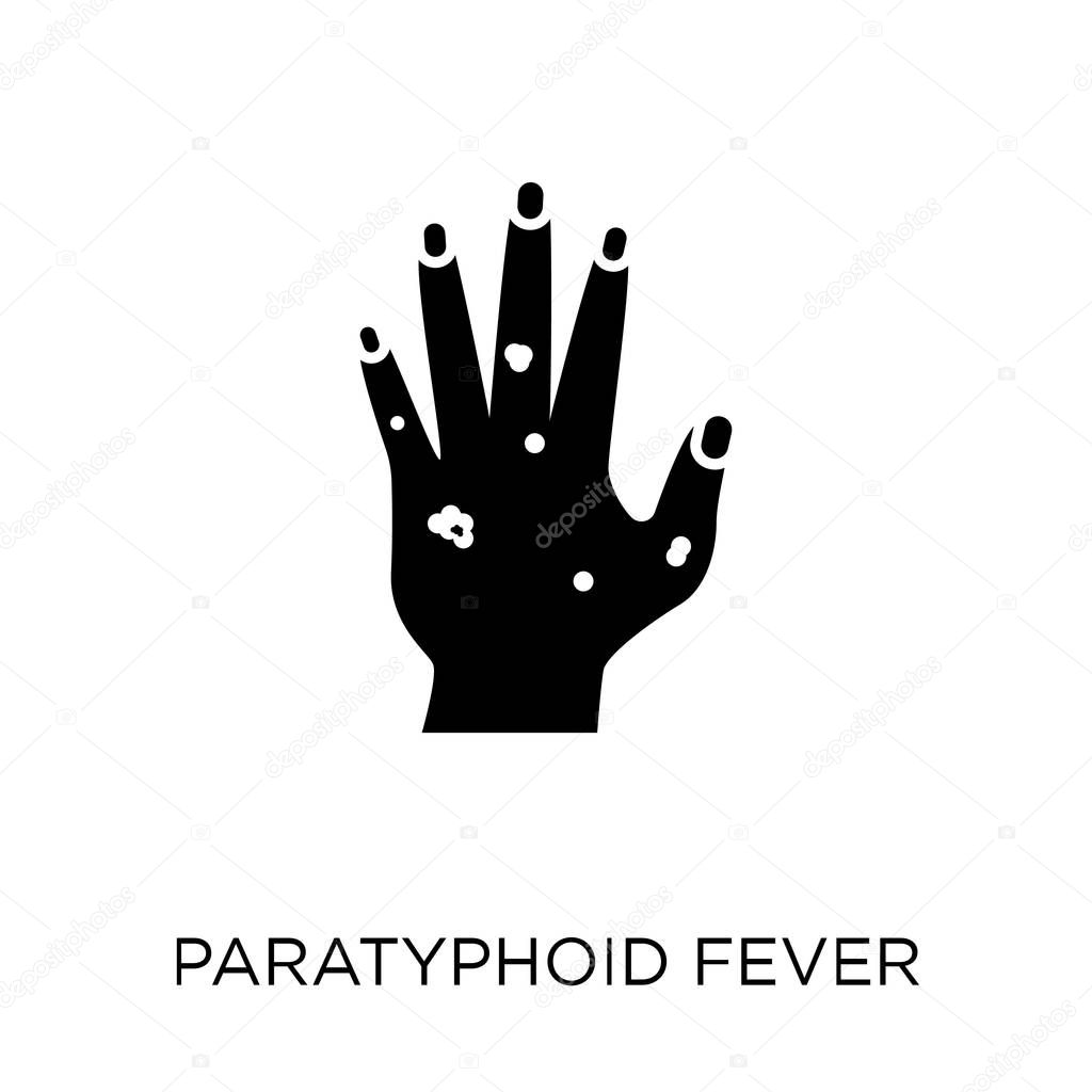Paratyphoid fever icon. Paratyphoid fever symbol design from Diseases collection. Simple element vector illustration on white background.