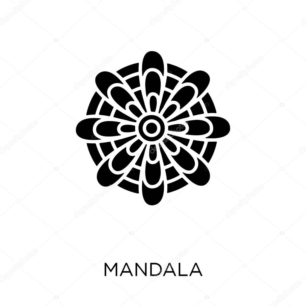 Mandala icon. Mandala symbol design from India collection. Simple element vector illustration on white background.