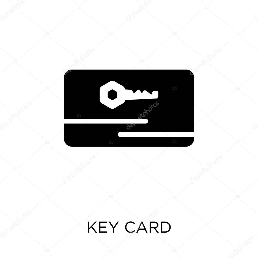 Key card icon. Key card symbol design from Smarthome collection. Simple element vector illustration on white background.