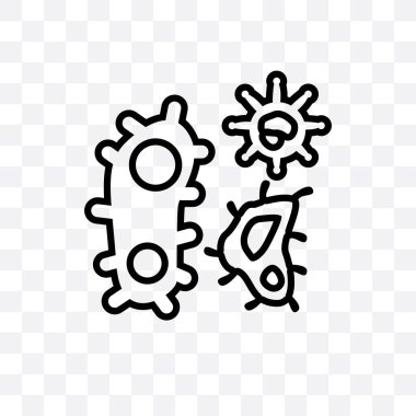 Üç bakteri şeffaf arka plan üzerinde izole doğrusal simge vektör, üç bakteri saydamlık kavramı web ve mobil için kullanılabilir