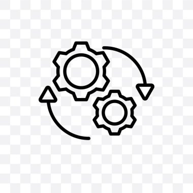 Döndürme vektör lineer simgesi üzerinde şeffaf arka plan izole, rotasyon saydamlık kavramı web ve mobil için kullanılabilir