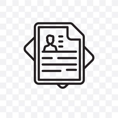 Müfredat vektör lineer simgesi üzerinde şeffaf arka plan izole, müfredat saydamlık kavramı web ve mobil için kullanılabilir