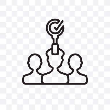 İşe Alım vektör lineer simgesi üzerinde şeffaf arka plan izole, işe alım saydamlık kavramı web ve mobil için kullanılabilir