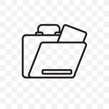 Portföy vektör lineer simgesi üzerinde şeffaf arka plan izole, Portföy saydamlık kavramı web ve mobil için kullanılabilir