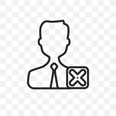 Saydam arka planda, Kullanıcı saydamlık kavramı web ve mobil için kullanılabilir kaldır izole Kullanıcı vektör lineer simgesini kaldır