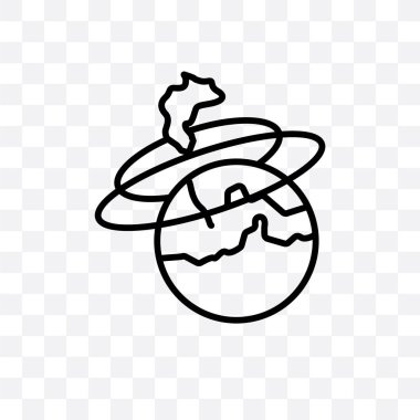 Bulutsusu vektör lineer simgesi üzerinde şeffaf arka plan izole, Nebula saydamlık kavramı web ve mobil için kullanılabilir