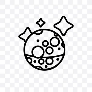 Mercury vektör lineer simgesi üzerinde şeffaf arka plan izole, Mercury saydamlık kavramı web ve mobil için kullanılabilir