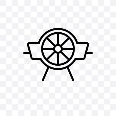 Airscrew vektör lineer simgesi üzerinde şeffaf arka plan izole, Airscrew saydamlık kavramı web ve mobil için kullanılabilir