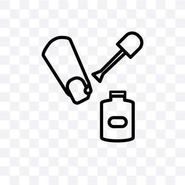 Tırnak makası vektör lineer simge üzerinde şeffaf arka plan izole, tırnak makası saydamlık kavramı web için kullanılan ve mobil olabilir