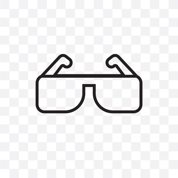 Sonnenbrille Vektor Lineares Symbol Isoliert Auf Transparentem Hintergrund Sonnenbrille Transparenzkonzept — Stockvektor