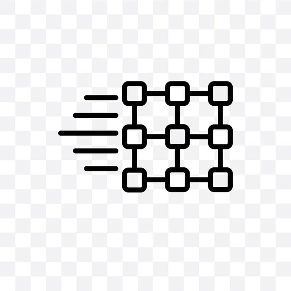 Coincidir Vector Movimiento Icono Lineal Aislado Sobre Fondo Transparente Partido — Archivo Imágenes Vectoriales