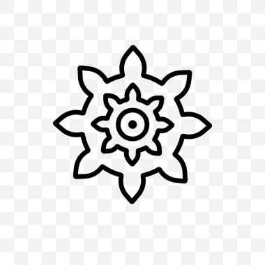 Çakra vektör lineer simgesi üzerinde şeffaf arka plan izole, çakra saydamlık kavramı web ve mobil için kullanılabilir