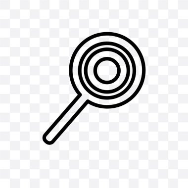 Lolipop vektör lineer simgesi üzerinde şeffaf arka plan izole, lolipop saydamlık kavramı web ve mobil için kullanılabilir