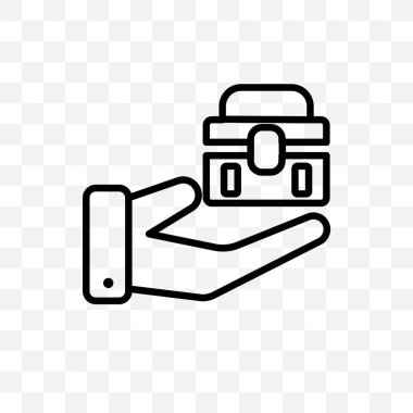 Bagaj sigortası vektör doğrusal simgesini şeffaf arka plan, Bagaj sigorta saydamlık kavramı-ebilmek var olmak kullanılmış için web ve mobil üzerinde izole