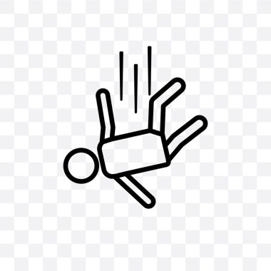 Vektör Lineer simgesi üzerinde şeffaf arka plan izole yükseliyor, yükseliyor saydamlık kavramı web ve mobil için kullanılabilir