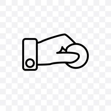 Saydam arka plan üzerinde izole yararlanıcı vektör lineer simge yararlanıcı saydamlık kavramı web için kullanılan ve mobil olabilir