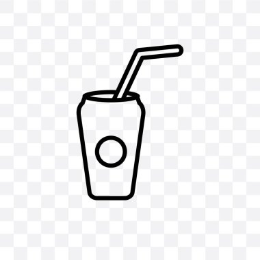 Vektör Lineer simgesini şeffaf arka plan, web ve mobil için saydamlık kavramı kullanılabilir içki izole içmek