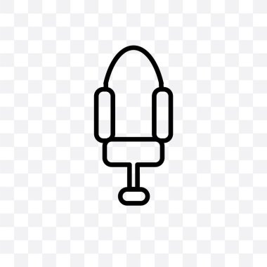 Koltuk vektör lineer simge üzerinde şeffaf arka plan izole, koltuk saydamlık kavramı web için kullanılan ve mobil olabilir