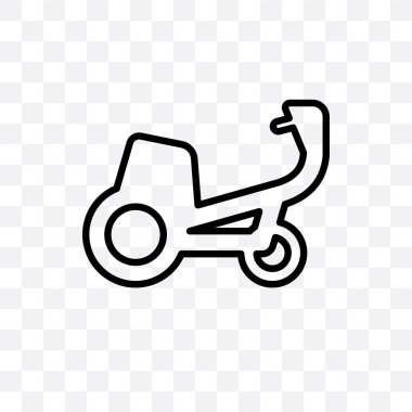 Vektör Lineer simgesi üzerinde şeffaf arka plan izole binmek, sürmek saydamlık kavramı web ve mobil için kullanılabilir