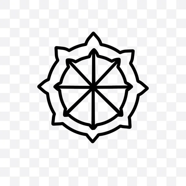 Icono Lineal Vectorial Dharma Aislado Sobre Fondo Transparente Concepto Transparencia — Vector de stock