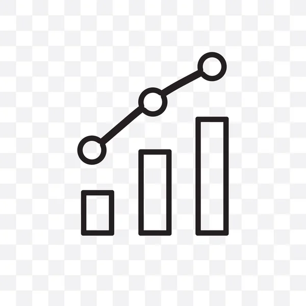 Аналитический Вектор Визуализации Линейный Значок Изолирован Прозрачном Фоне Аналитическая Концепция — стоковый вектор