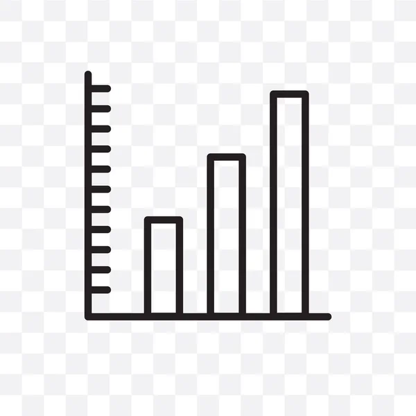 Bar chart vector linear icon isolated on transparent background, Bar chart transparency concept can be used for web and mobile