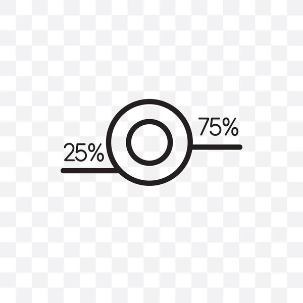 Векторная Линейная Иконка Value Chart Изолированная Прозрачном Фоне Концепция Прозрачности — стоковый вектор