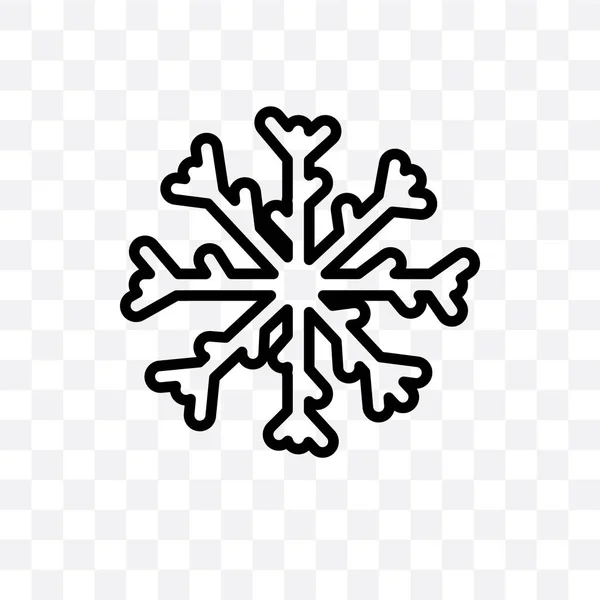 Christmas Snowflake Vector Linear Icon Isolated Transparent Background Christmas Snowflake — Stock Vector