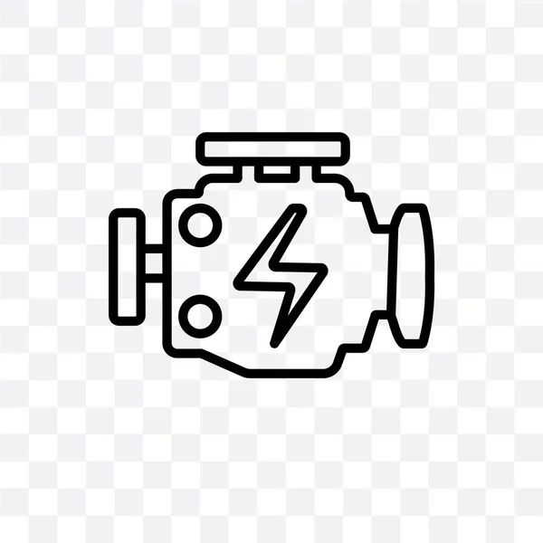 Motorproblemen Vector Lineaire Pictogram Geïsoleerd Transparante Achtergrond Motor Problemen Transparantie — Stockvector