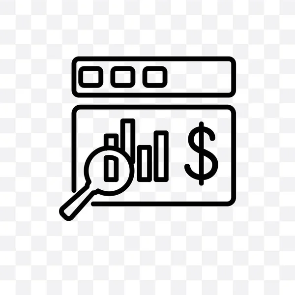 Actual Cash Value Vector Linear Icon Isolated Transparent Background Actual — Stock Vector