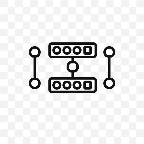 Ícone Linear Vetorial Compartilhamento Dados Isolado Fundo Transparente Conceito Transparência —  Vetores de Stock