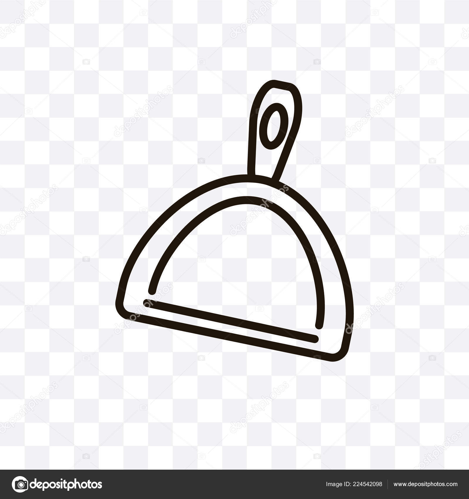 Dust Pan Vector Linear Icon Isolated Transparent Background Dust Pan — Stock Vector
