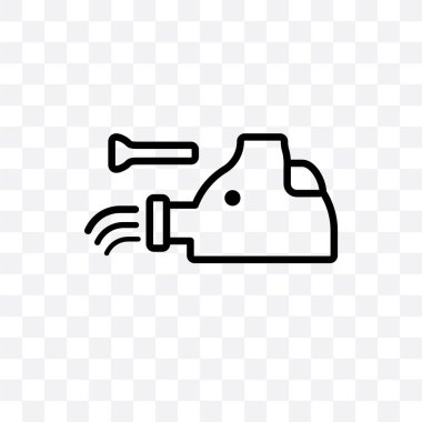 Kıyma makinesi vektör lineer simgesi üzerinde şeffaf arka plan izole, et kıyma makinesi saydamlık kavramı web ve mobil için kullanılabilir