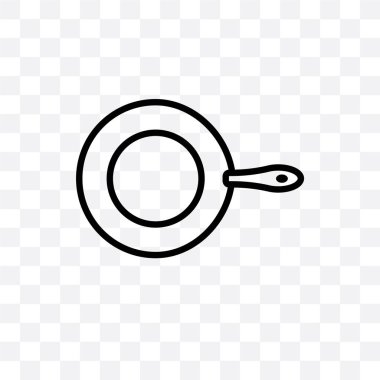 tava vektör lineer simge üzerinde şeffaf arka plan izole, tava saydamlık kavramı web için kullanılan ve mobil olabilir