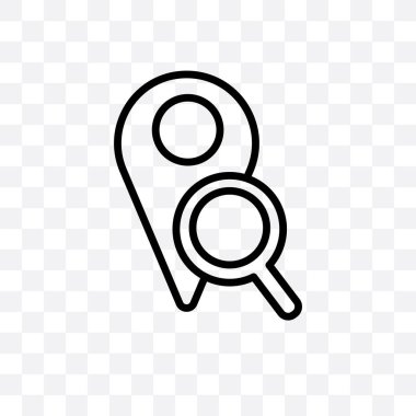 En sevdiğim yer vektör lineer simgesi üzerinde şeffaf arka plan izole, web ve mobil için en sevdiğim yer saydamlık kavramı kullanılabilir