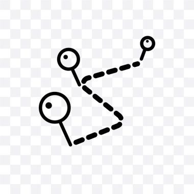 Milli Parkı PIN vektör lineer simgesini şeffaf arka plan üzerinde Milli Parkı PIN saydamlık kavramı izole web ve mobil için kullanılabilir