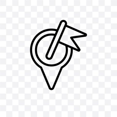 Taşımaları vektör lineer simgesini şeffaf arka plan, harita saydamlık kavramı web ve mobil için kullanılabilir taşımaları izole göster