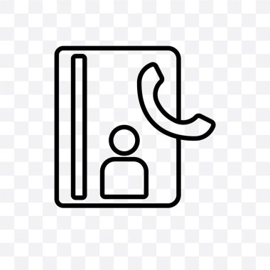 Kişiler şeffaf arka plan üzerinde izole doğrusal simge vektör, kişiler saydamlık kavramı web ve mobil için kullanılabilir