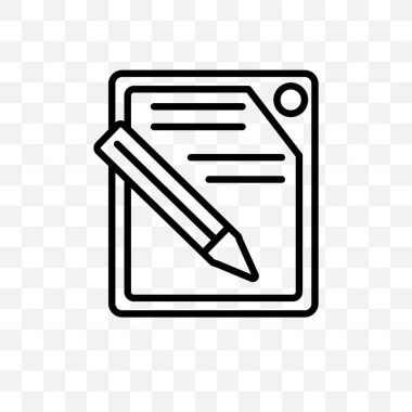 Vektör Lineer simgesini şeffaf arka plan, web ve mobil için saydamlık kavramı kullanılabilir yazma üzerinde izole yazmak