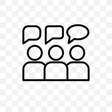 Geribildirim vektör lineer simgesi üzerinde şeffaf arka plan izole, geribildirim saydamlık kavramı web ve mobil için kullanılabilir